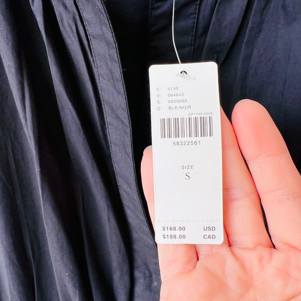 Anthropologie NWT Cotton Somerset maxi dress in black Size - Picture 7 of 12